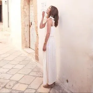 S ZANE Augusta Metallic Striped Maxi Dress